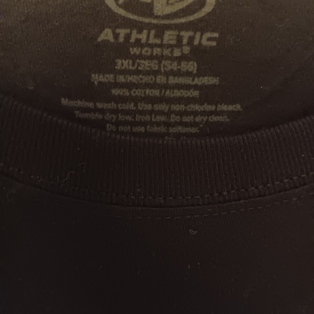 Athletic Works Black T-Shirt 3XL